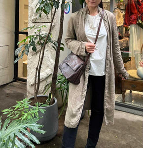 Numero 10/Soft Leather Bag (Brown/Navy)