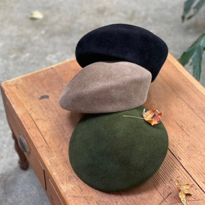 日本設計師帽款/fur felt hat(Olive/Black/Dark Beige)