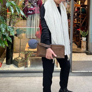Isabel Benenato/Geometric Clutch in Brown