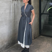 Load image into Gallery viewer, H+ by Hannoh Wessel/Cotton dress(Blue/Grey)