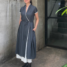 Load image into Gallery viewer, H+ by Hannoh Wessel/Cotton dress(Blue/Grey)