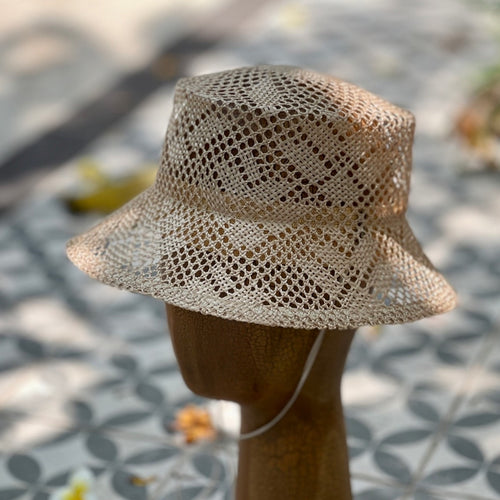 日本設計師草帽/Lace straw hat(Beige）