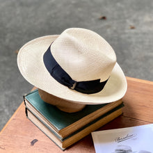 Load image into Gallery viewer, Borsalino/Wide Brim Panama hat(Black/Peacock/Wine)