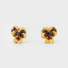 Load image into Gallery viewer, Cecile Boccara/Yellow flower earrings