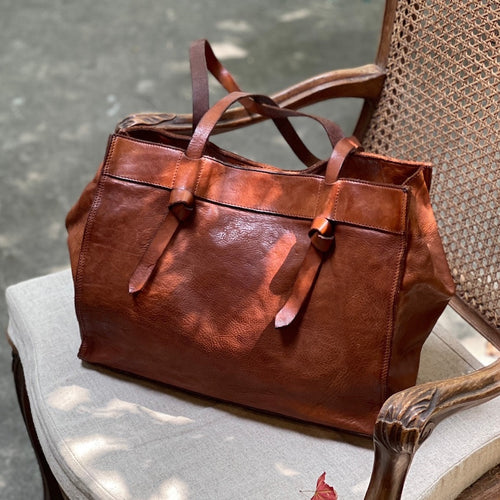 Campomaggi/Cognac Tote Bag