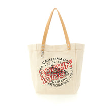 Load image into Gallery viewer, Campomaggi/White Canvas Tote with Rockin'1000 Print