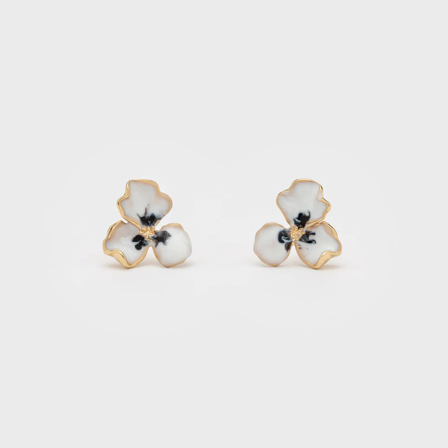 Cecile Boccara/White resin earrings