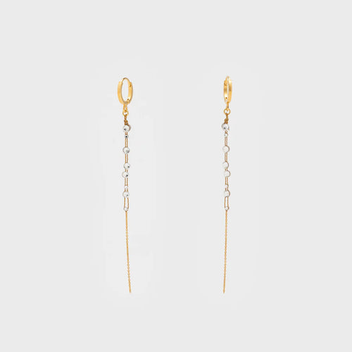 Cecilie Boccara/Golden crystal earrings