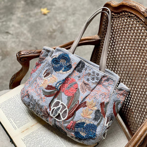 Jamin Puech/Gray sequin embroidery handbag