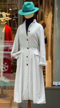 Load image into Gallery viewer, H+ by Hannoh Wessel/Long coat in Pearl stripes (38)