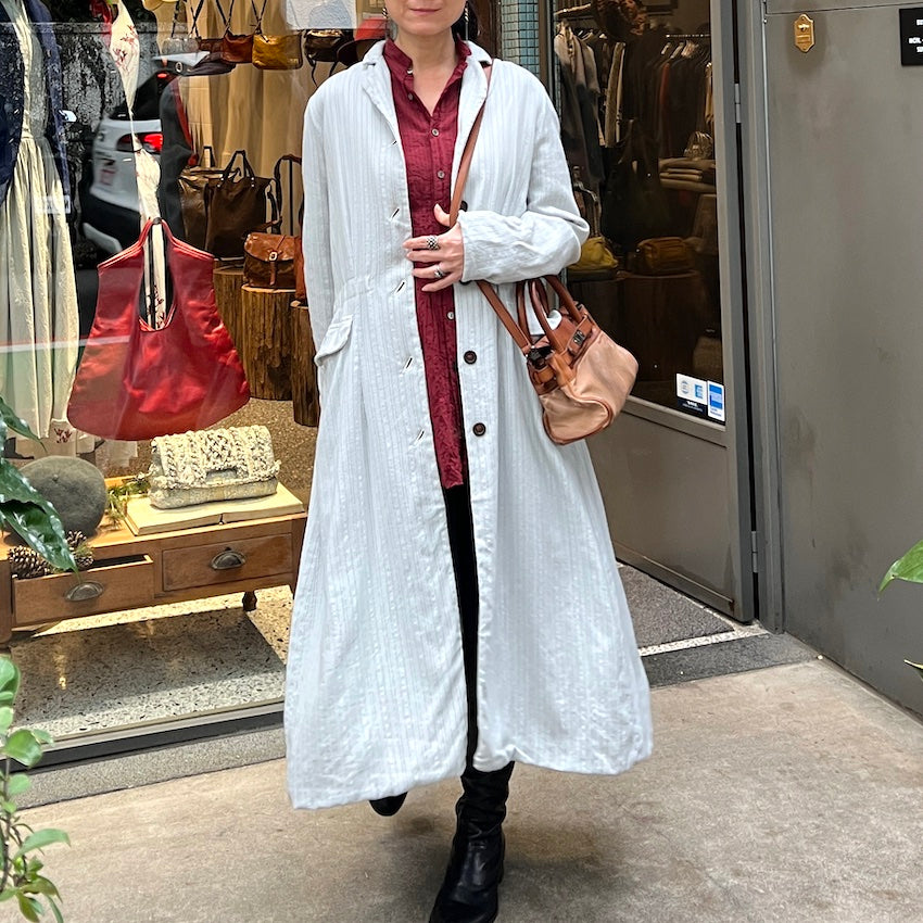 H+ HANNOH WESSEL ホワイト　ロングコート　36 H+ Hannoh Wessel Maya Coat - Natural | Garmentory