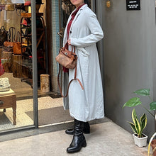 Load image into Gallery viewer, H+ by Hannoh Wessel/Long coat in Pearl stripes (38)