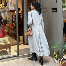 Load image into Gallery viewer, H+ by Hannoh Wessel/Long coat in Pearl stripes (38)