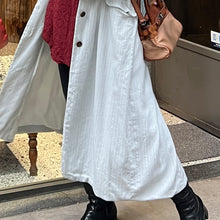 Load image into Gallery viewer, H+ by Hannoh Wessel/Long coat in Pearl stripes (38)