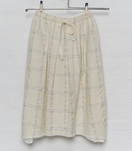 H+ by Hannoh Wessel/Natural Check Wool Skirt