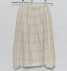 H+ by Hannoh Wessel/Natural Check Wool Skirt