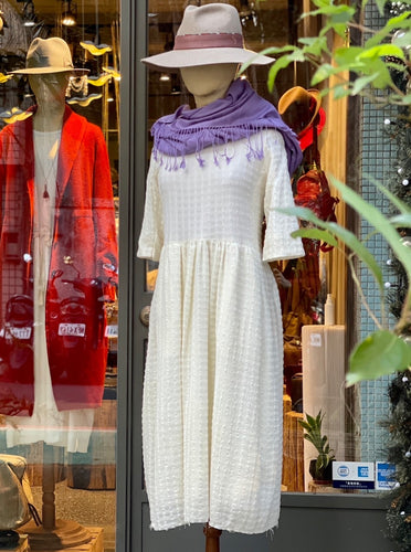 H+ by Hannoh Wessel/Light Wool Dress in Natural (Size:38)