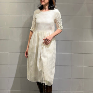 H+ by Hannoh Wessel/Light Wool Dress in Natural (Size:38)