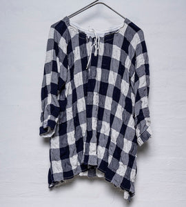 H+ by Hannoh Wessel/Blue plaid top(36)