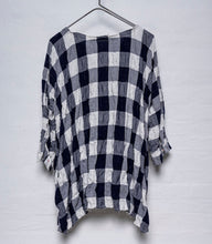 Load image into Gallery viewer, H+ by Hannoh Wessel/Blue plaid top(36)