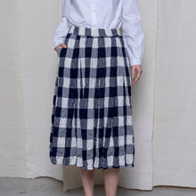 Load image into Gallery viewer, H+ by Hannoh Wessel/Blue plaid skirt(34)