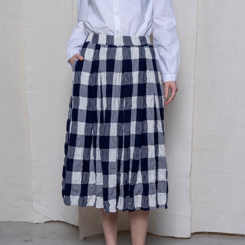 H+ by Hannoh Wessel/Blue plaid skirt(34)