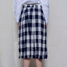 Load image into Gallery viewer, H+ by Hannoh Wessel/Blue plaid skirt(34)