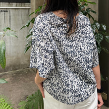 Load image into Gallery viewer, 義大利設計師品牌/Ink speck Cotton top(Olive/Navy)