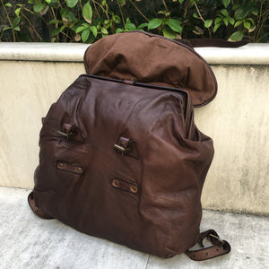 Christian Peau/Large frame soft lambskin backpack - OBEIOBEI