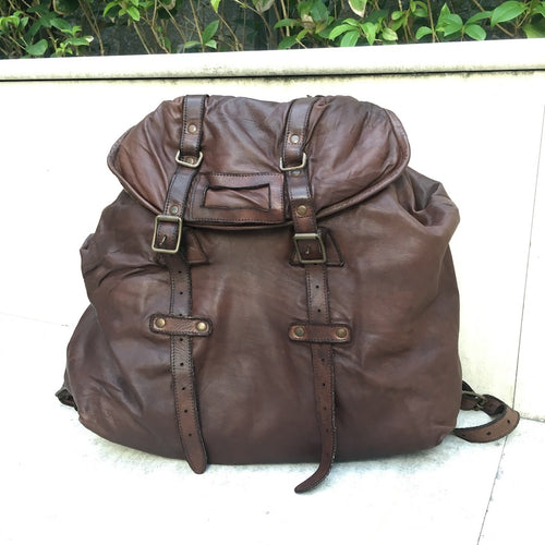 Christian Peau/Large frame soft lambskin backpack - OBEIOBEI