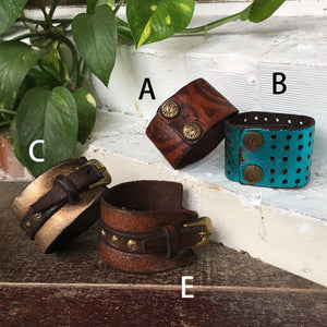 Campomaggi/Unisex Leather Bracelets(A/B/C/D/E)