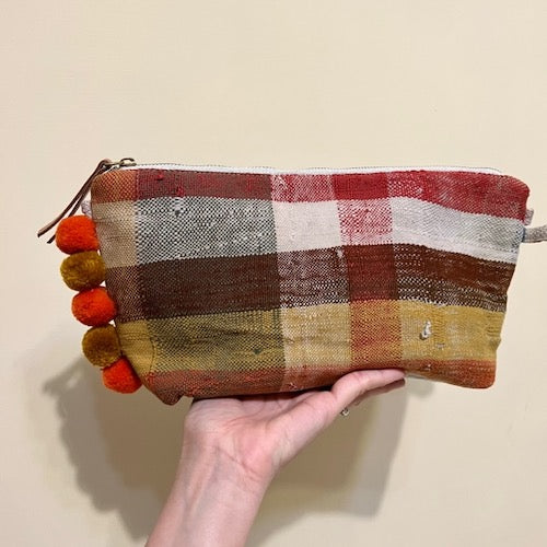 西班牙設計師/Woven Cotton pouch bag - OBEIOBEI