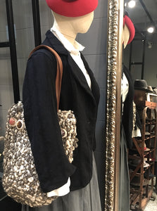 英國品牌/Wool Tote Bag (Pink/Grey)