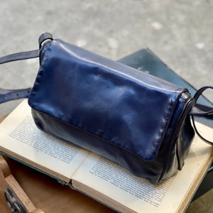 Numero 10/Leather shoulder bag (Brown/Navy)