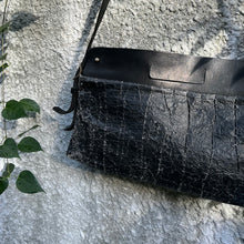 Load image into Gallery viewer, Delle Cose/Black crack Nylon shoulder bag /clutch