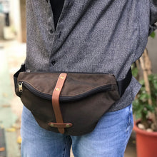 Load image into Gallery viewer, Jas M.B./Canvas Waist Bag(Brown/Grey)