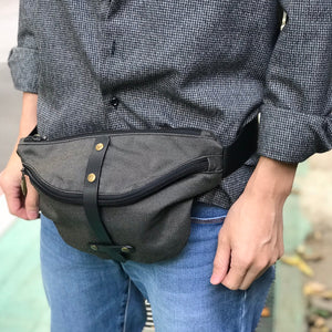 Jas M.B./Canvas Waist Bag(Brown/Grey)