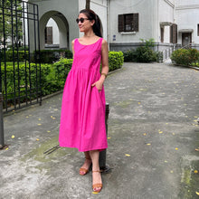 Load image into Gallery viewer, H+ by Hannoh Wessel/Pink sleeveless dress(Size:36)