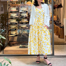 Load image into Gallery viewer, H+ by Hannoh Wessel/Yellow flower sleeveless dress(#36/38)