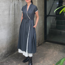 Load image into Gallery viewer, H+ by Hannoh Wessel/Grey green dress(36)