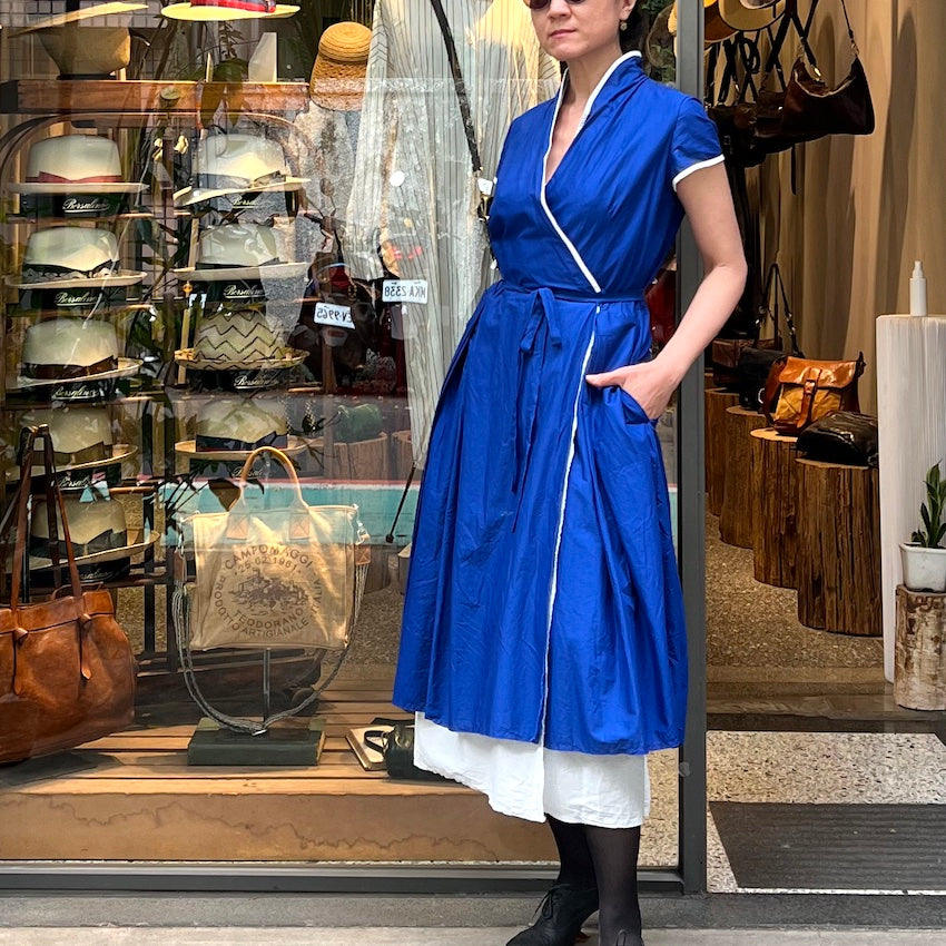 H+ by Hannoh Wessel/Cotton dress(Blue/Grey)