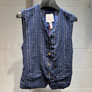 H+ by Hannoh Wessel/Gilet(White/Navy stripe)