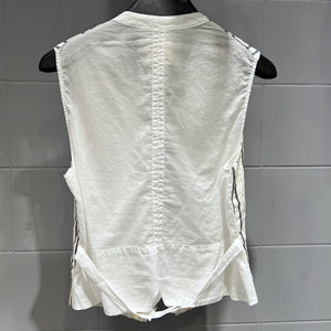 H+ by Hannoh Wessel/Gilet(White/Navy stripe)