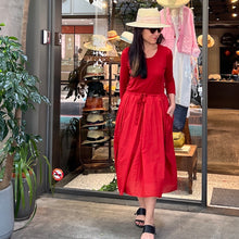 Load image into Gallery viewer, H+ by Hannoh Wessel/Red dress(Size:38)