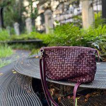 Load image into Gallery viewer, 義大利品牌/Woven shoulder bag(Purple/Grey Brown)