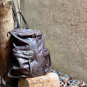 義大利品牌/Dark Brown Backpack