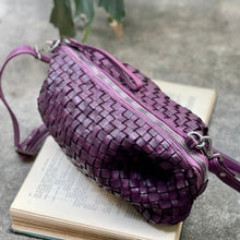Load image into Gallery viewer, 義大利品牌/Woven shoulder bag(Purple/Grey Brown)