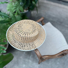 Load image into Gallery viewer, 日本設計師草帽/Boater straw hat (Black/White)
