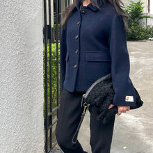 Load image into Gallery viewer, Ampersand/Black Shearling Clutch