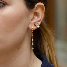 Load image into Gallery viewer, Cecile Boccara/Golden crystal earrings